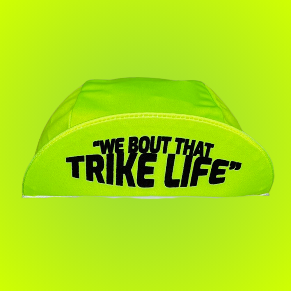 Trike Life Cycling Cap: Hi-Vis Fluorescent Edition - Image 2