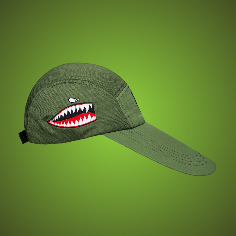 FNG Long Bill Cycling Cap: Shark Mouth Edition (Male)
